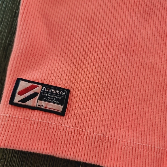Superdry Cropped Rib T Shirt 8 - Picture 2 of 9